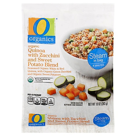 slide 1 of 1, O Organics Quinoa Zucchini Sweet Potato, 10 oz