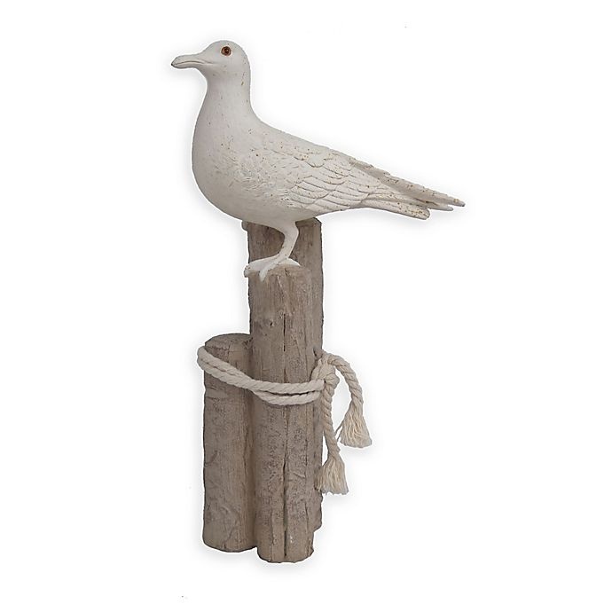 slide 1 of 1, Elements Pier Sea Gull Figurine, 12 in