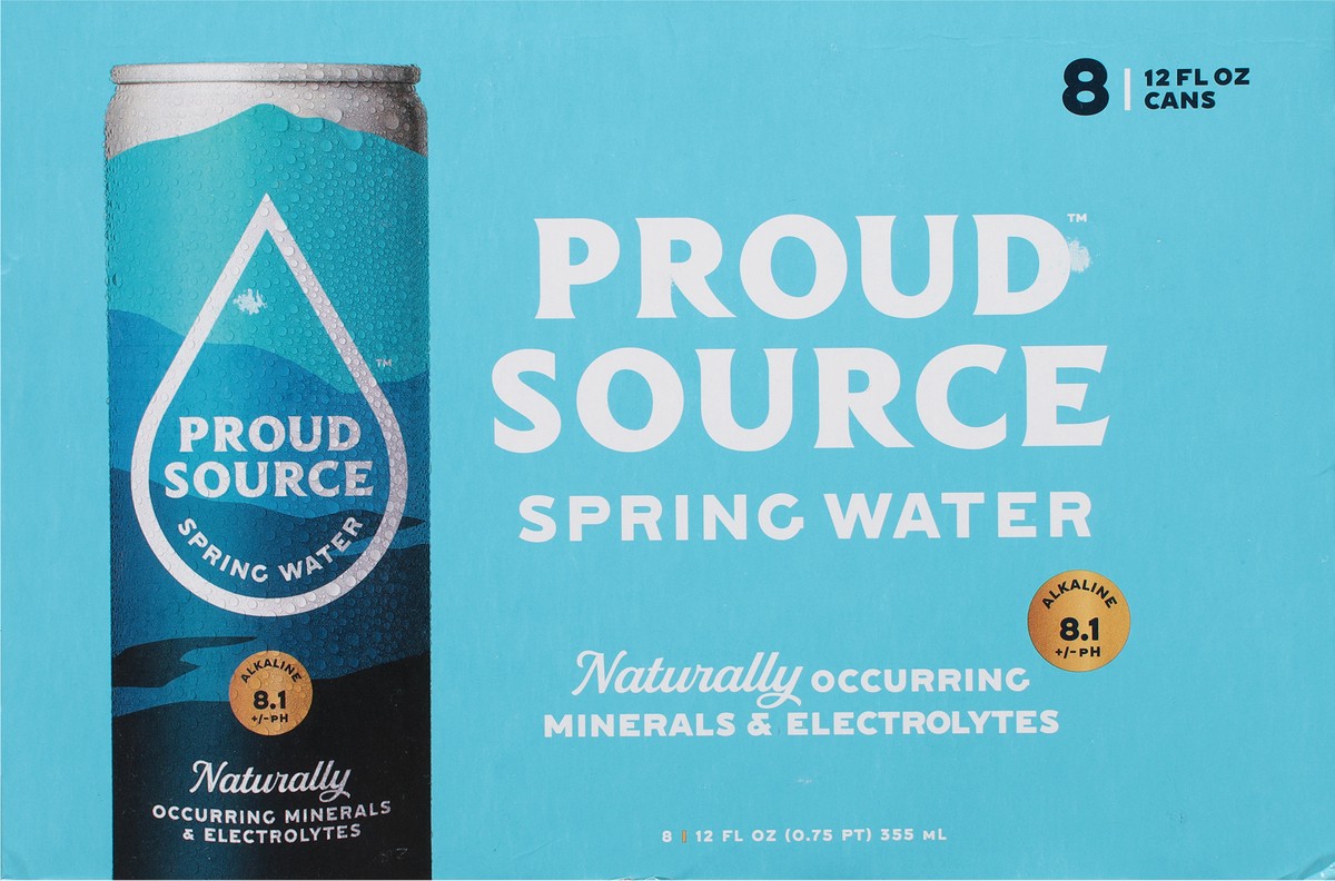 slide 2 of 9, Proud Source Spring Water - 8 ct, 12 fl oz, 8 ct