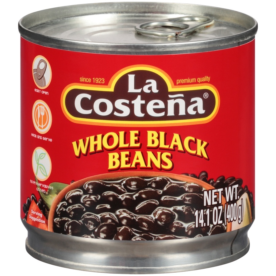 slide 1 of 5, La Costeña Whole Black Beans, 14.1 oz