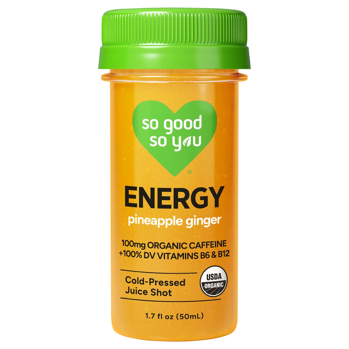 slide 1 of 1, So Good So You Energy Pineapple Ginger Shot, 1.7 oz