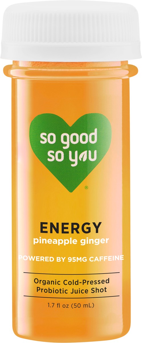 slide 1 of 1, So Good So You Energy Pineapple-Ginger - 1.7 oz, 1.7 oz