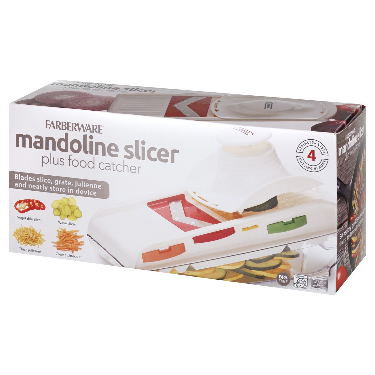 slide 8 of 11, Farberware Mandoline Slicer Plus Food Catcher 1 ea, 1 ct