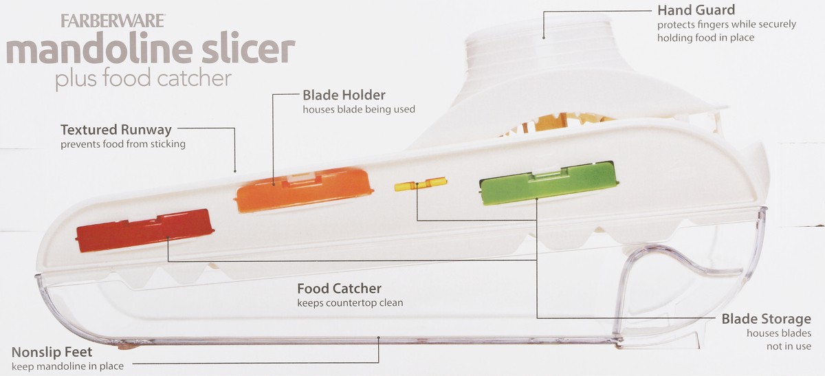 slide 9 of 11, Farberware Mandoline Slicer Plus Food Catcher 1 ea, 1 ct