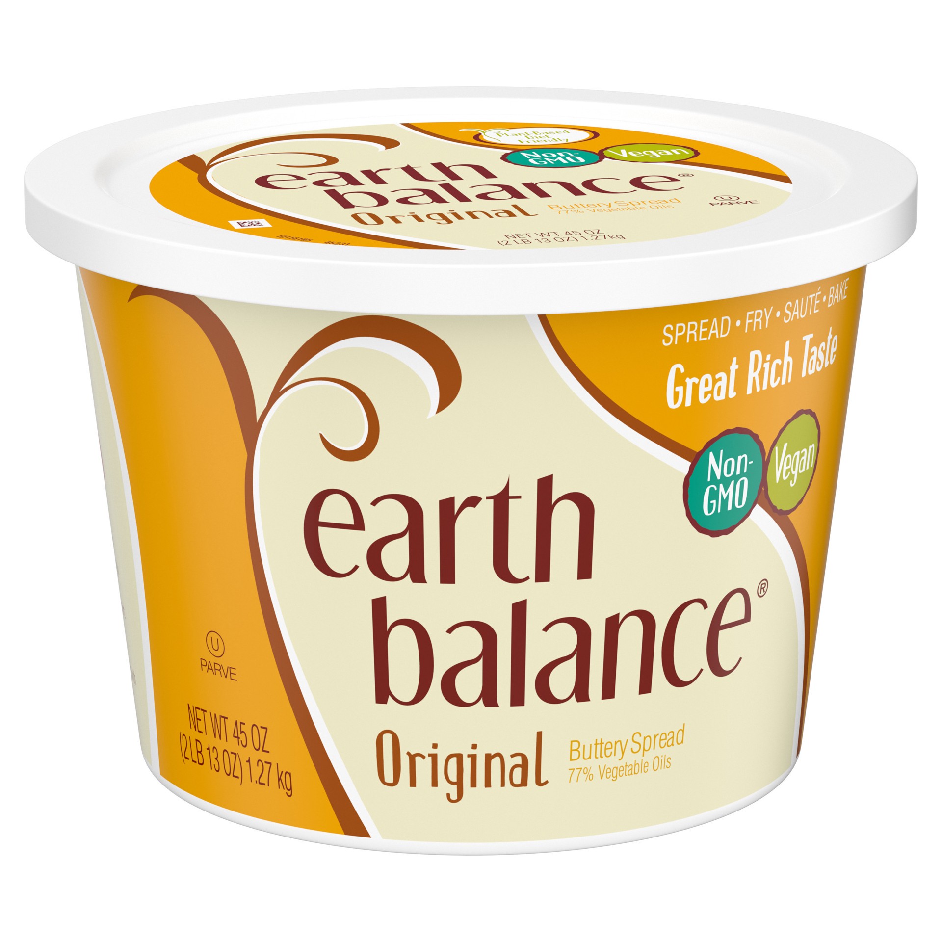 slide 3 of 5, Earth Balance Organic Whipped Buttery Spread, 45 oz., 45 oz