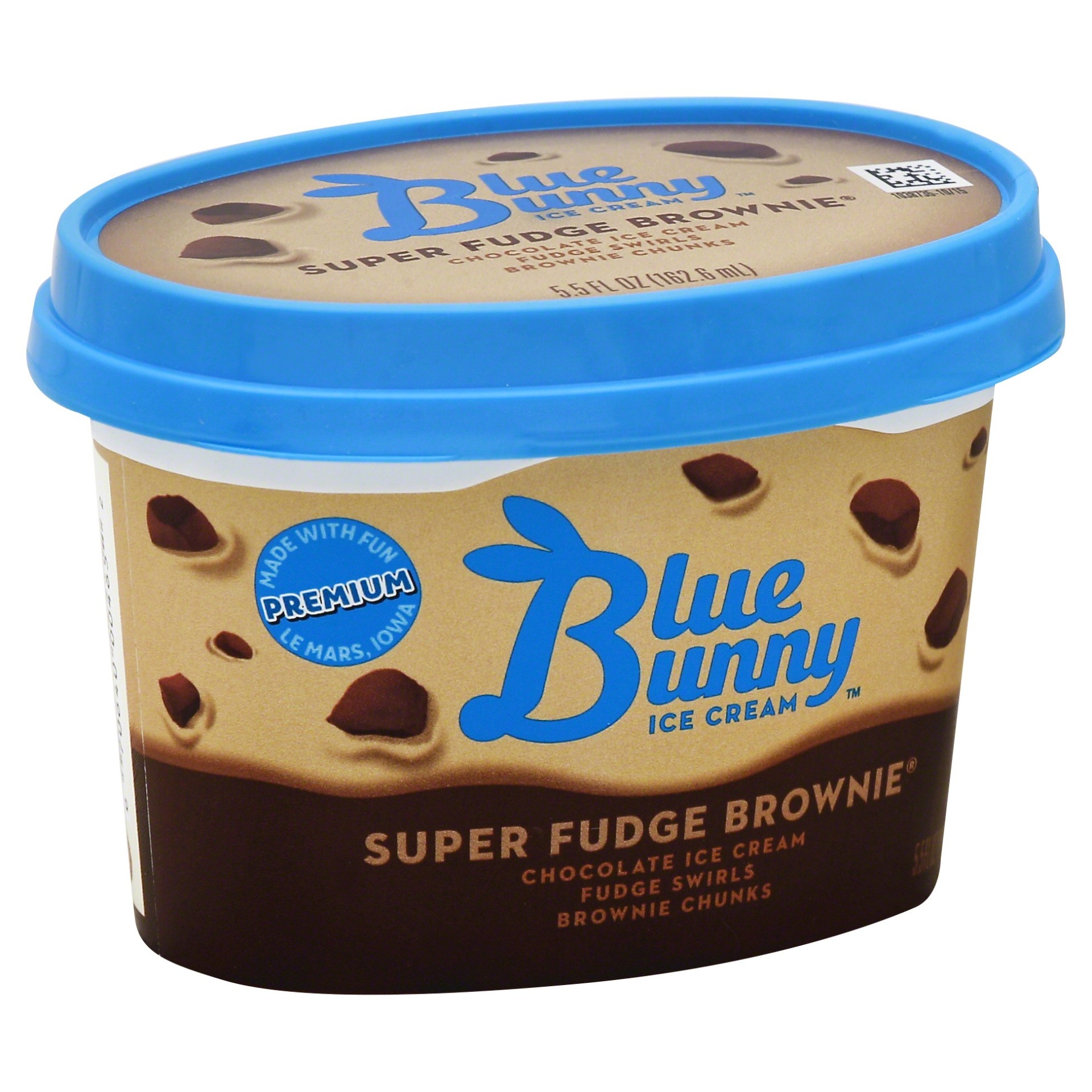 slide 1 of 8, Blue Bunny Super Fudge Brownie Ice Cream, 5.5 fl oz