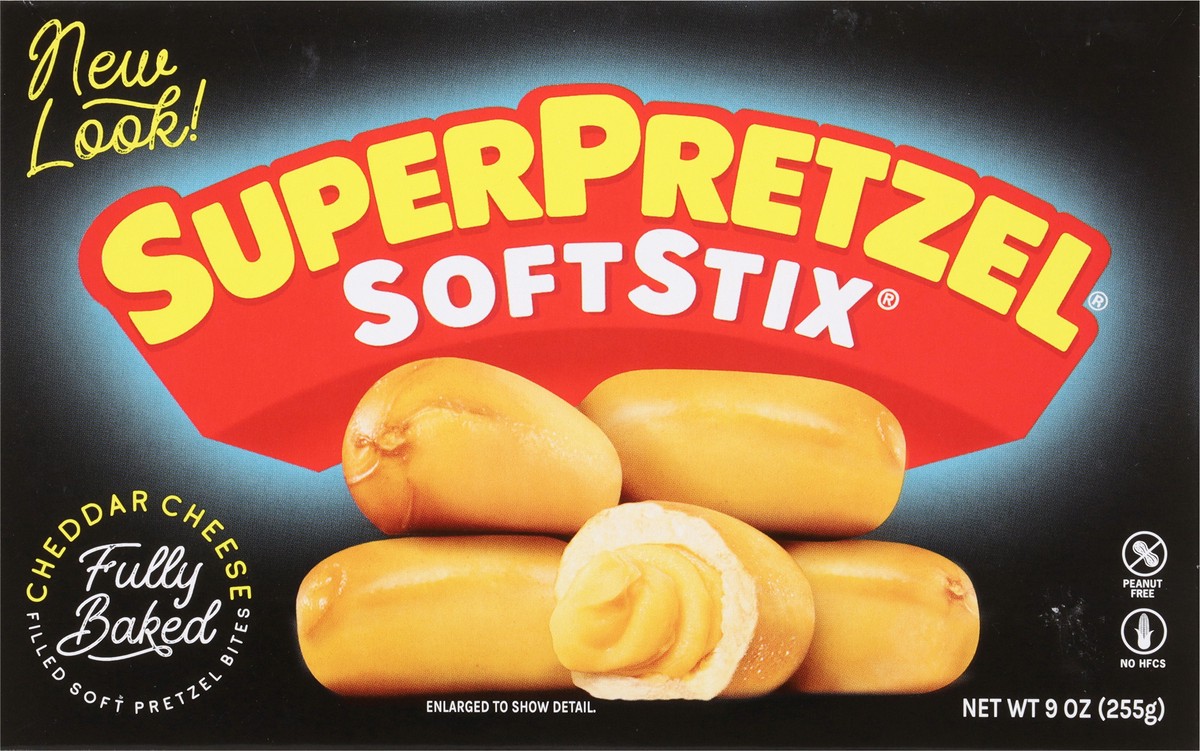 slide 6 of 9, SuperPretzel SoftStix Cheddar Cheese Pretzel Bites 9 oz, 9 oz