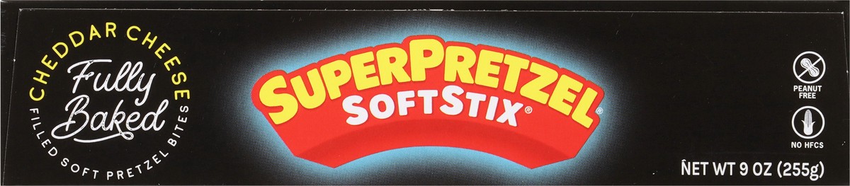 slide 9 of 9, SuperPretzel SoftStix Cheddar Cheese Pretzel Bites 9 oz, 9 oz