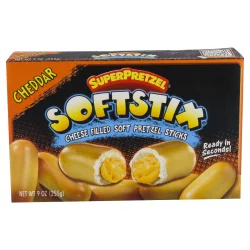 SuperPretzel Softstix Cheddar Cheese Filled Soft Pretzel Sticks