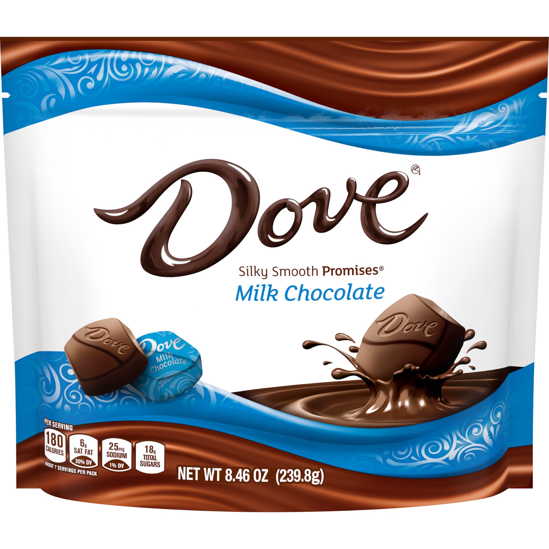 slide 1 of 8, DOVE PROMISES Milk Chocolate Candy Individually Wrapped, 8.46 oz Bag, 8.46 oz