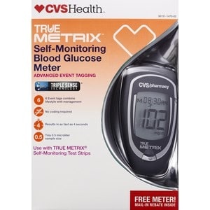 slide 1 of 1, CVS Health True Metrix Blood Self-Monitoring Glucose Meter, 1 ct