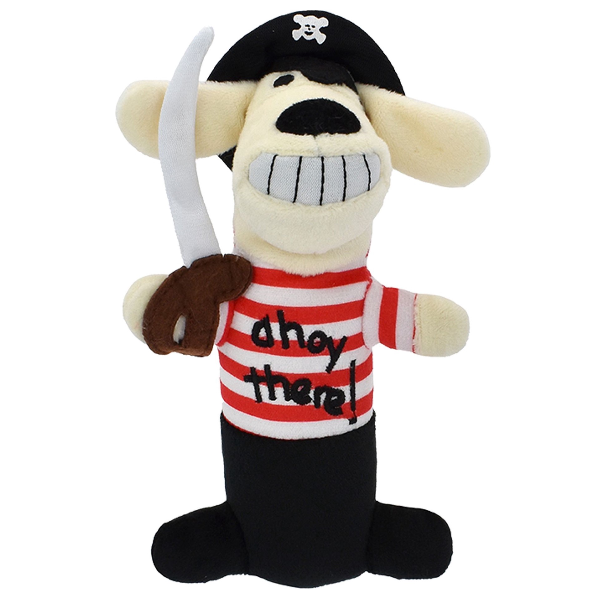 slide 1 of 1, Multipet® Halloween Bobo In A Pirate Costume With A Hat And A Sword 6", 6 in