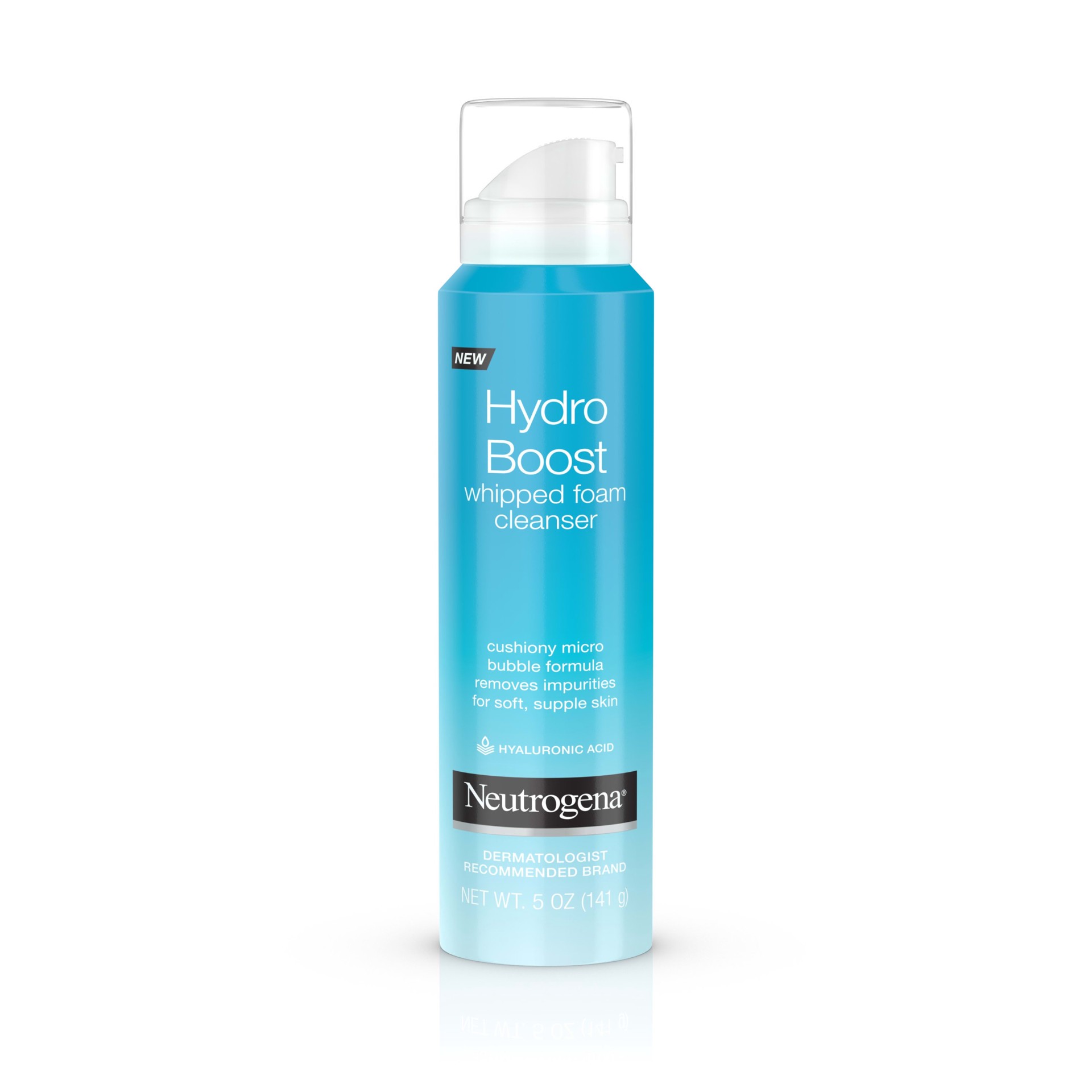 slide 5 of 5, Neutrogena Hydro Boost Hydrating Whipped Foam Facial Cleanser, Oil Free and Hypoallergenic, 5 oz, 5 oz