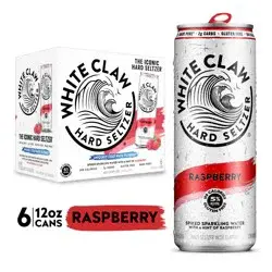 White Claw 6 Pack Spiked Raspberry Hard Seltzer 6 ea