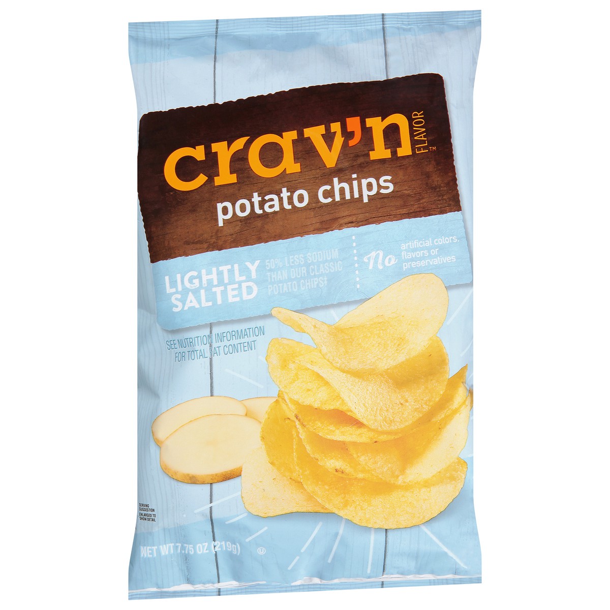 slide 8 of 9, Crav'n Flavor Lightly Salted Potato Chips 7.75 oz, 7.75 oz