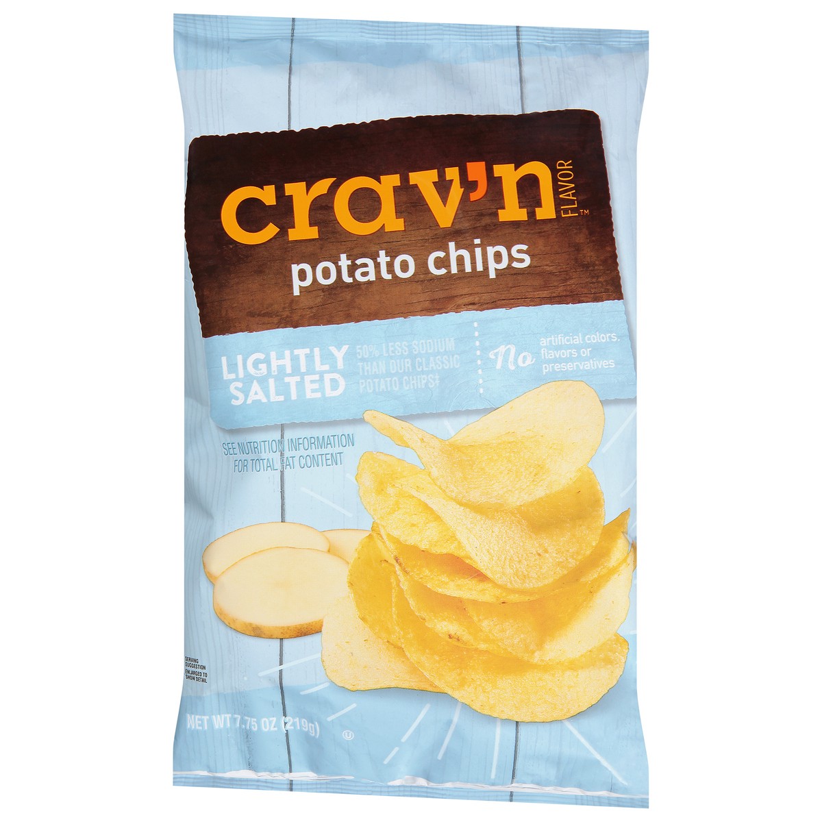 slide 9 of 9, Crav'n Flavor Lightly Salted Potato Chips 7.75 oz, 7.75 oz