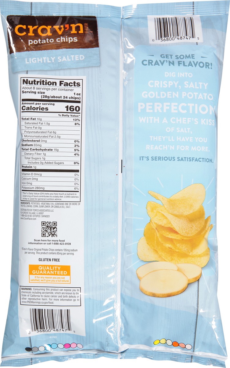slide 3 of 9, Crav'n Flavor Lightly Salted Potato Chips 7.75 oz, 7.75 oz