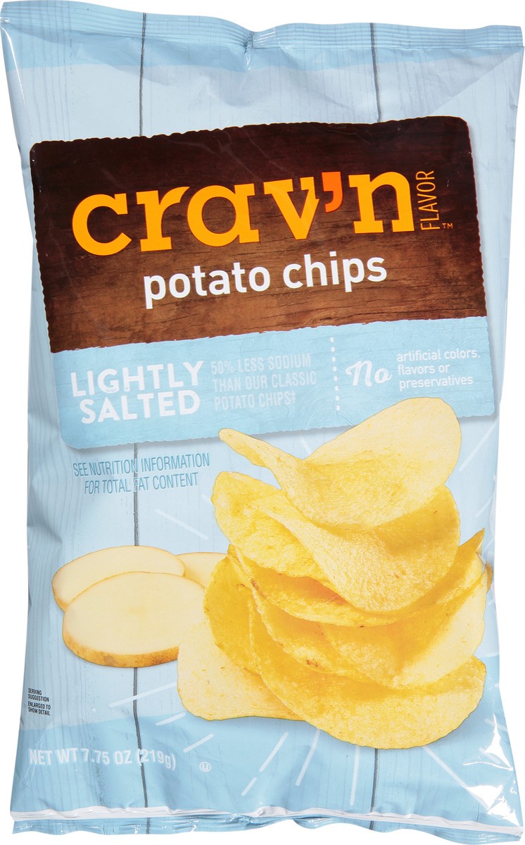slide 6 of 9, Crav'n Flavor Lightly Salted Potato Chips 7.75 oz, 7.75 oz