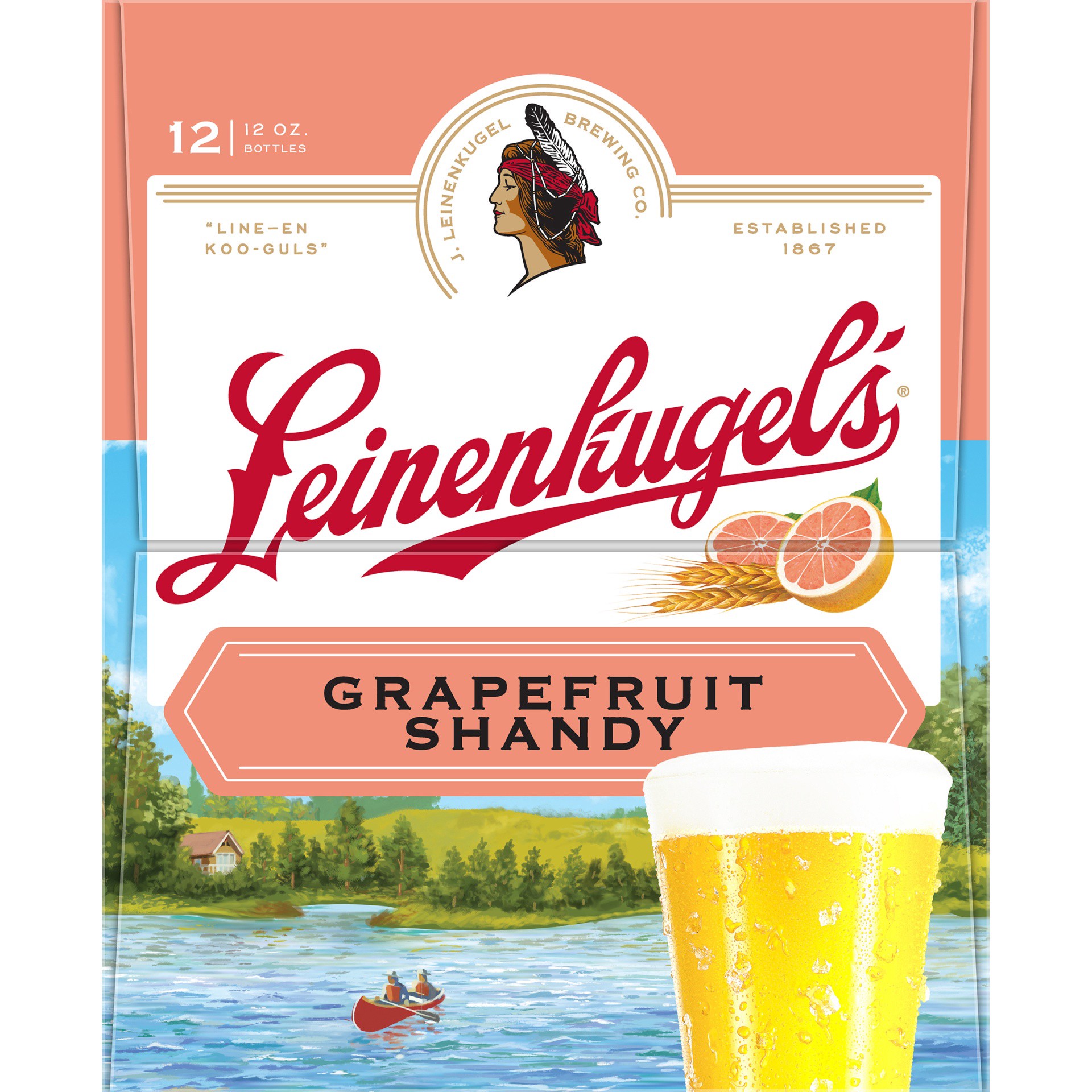 slide 4 of 6, Leinenkugel's Grapefruit Shandy Bottles, 12 ct; 12 oz