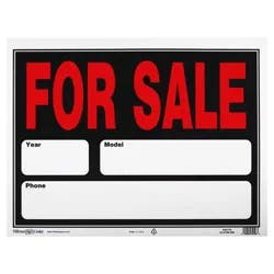 Hillman Automobile For Sale Sign, 15" x 21"