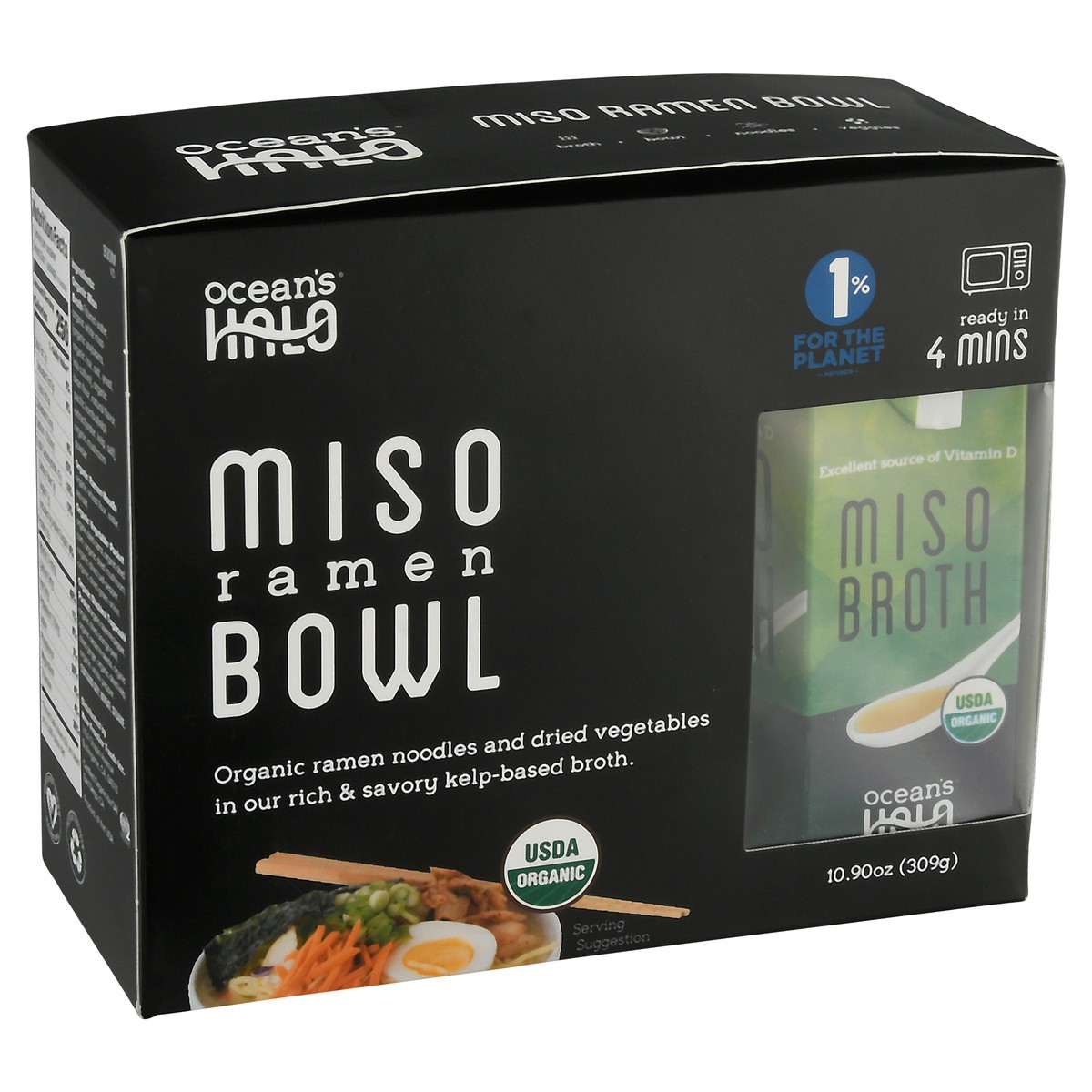 slide 12 of 13, Ocean's Halo Oceans Halo Miso Ramen Noodle Bowls, 10.75 oz