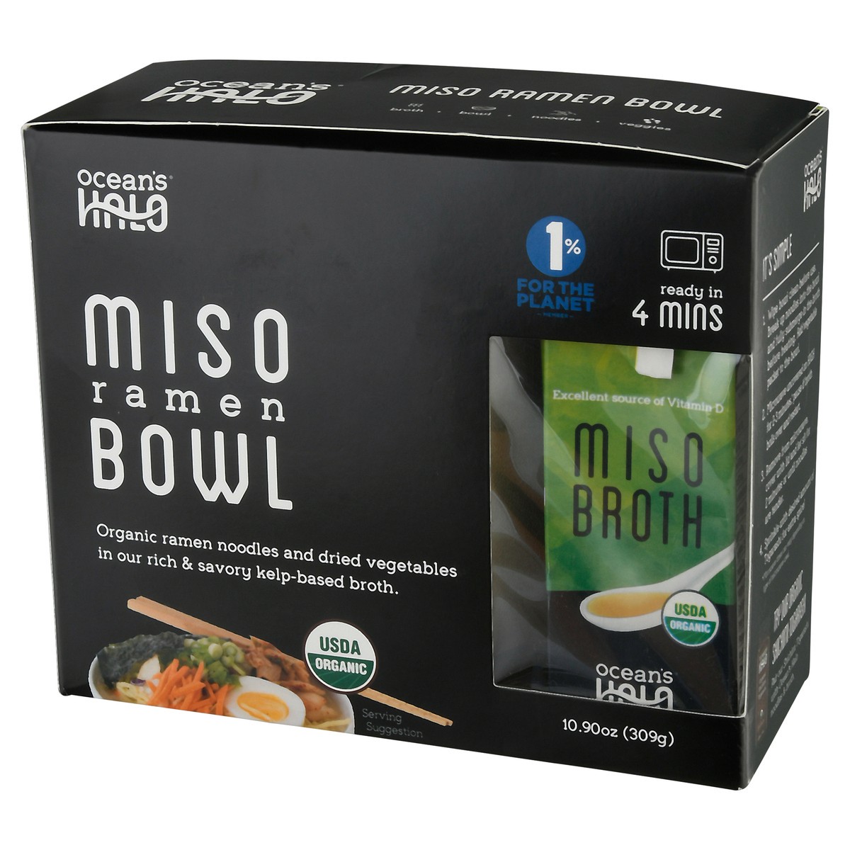 slide 9 of 13, Ocean's Halo Oceans Halo Miso Ramen Noodle Bowls, 10.75 oz