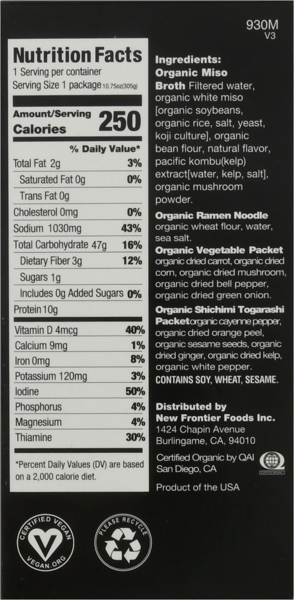 slide 11 of 13, Ocean's Halo Oceans Halo Miso Ramen Noodle Bowls, 10.75 oz