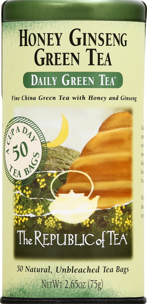 slide 12 of 12, The Republic of Tea Honey Ginseng Green Tea, 50 ct