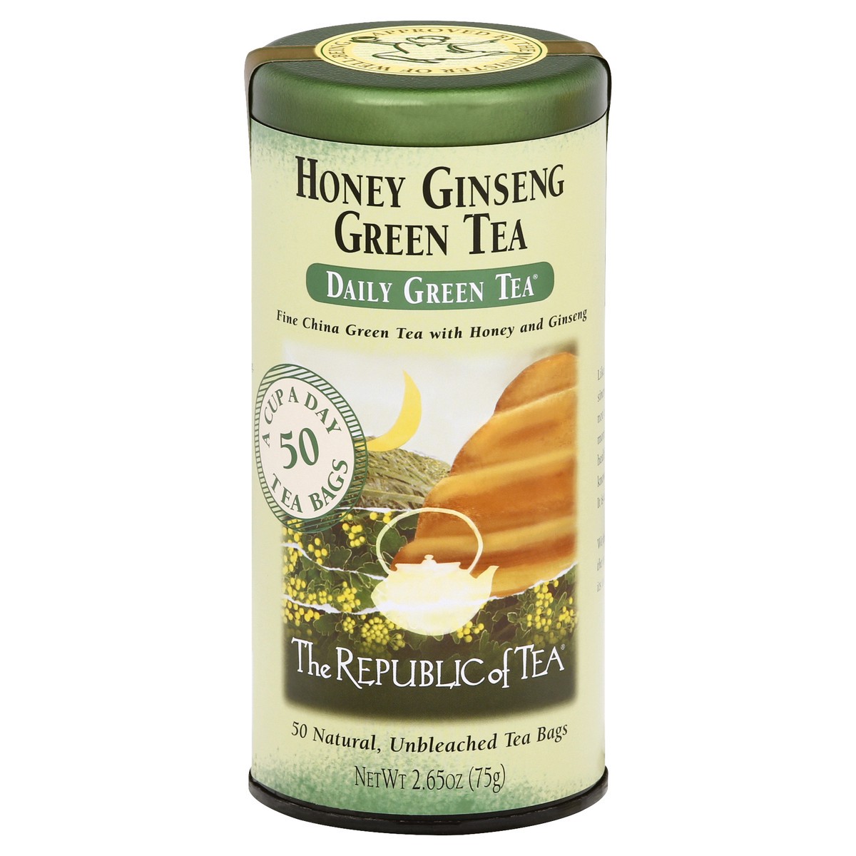 slide 6 of 12, The Republic of Tea Honey Ginseng Green Tea, 50 ct