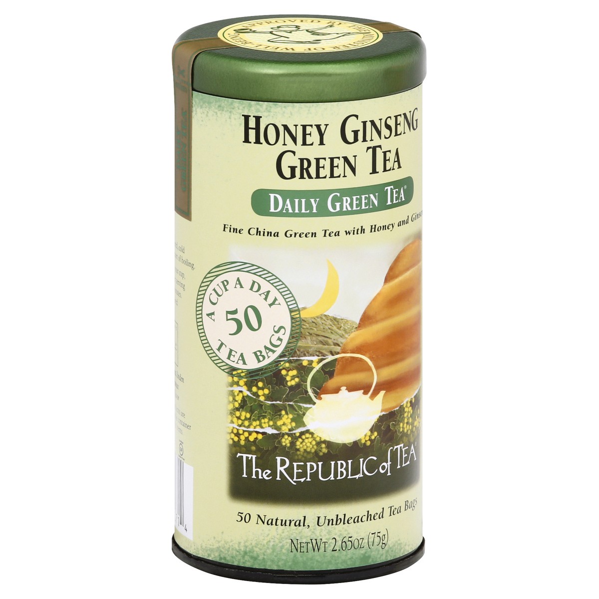 slide 4 of 12, The Republic of Tea Honey Ginseng Green Tea, 50 ct