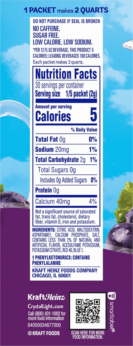 slide 7 of 9, Crystal Light Concord Grape Drink Mix, 6 count Canister, 6 ct