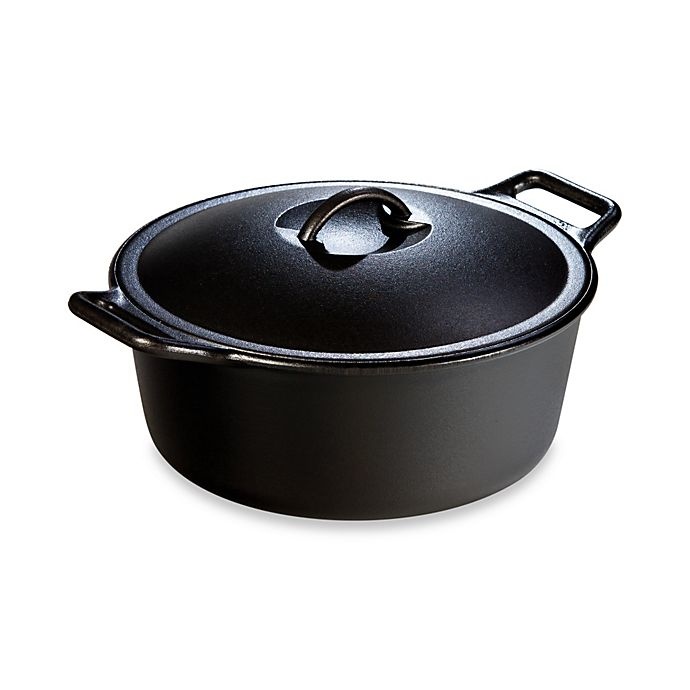 slide 1 of 1, Lodge Cast Iron Round Dutch Oven - Black, 7 qt