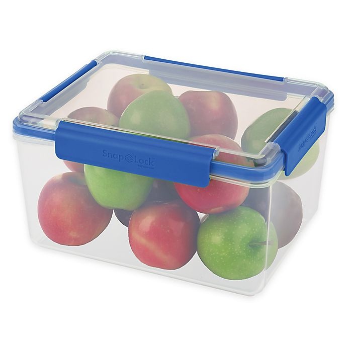 slide 1 of 2, Progressive SnapLock 30-Cup Rectangular Food Container - Blue, 1 ct