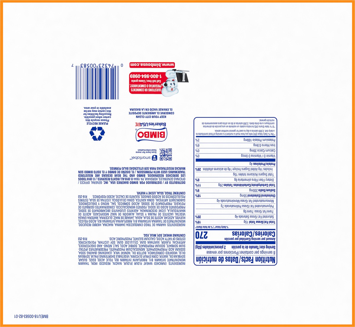 slide 3 of 7, Bimbo Mini Mantecadas Vanilla Muffins, 8 twin packs, Soft Mini Muffins, 17.76 oz Tray, 8 ct; 16.96 oz