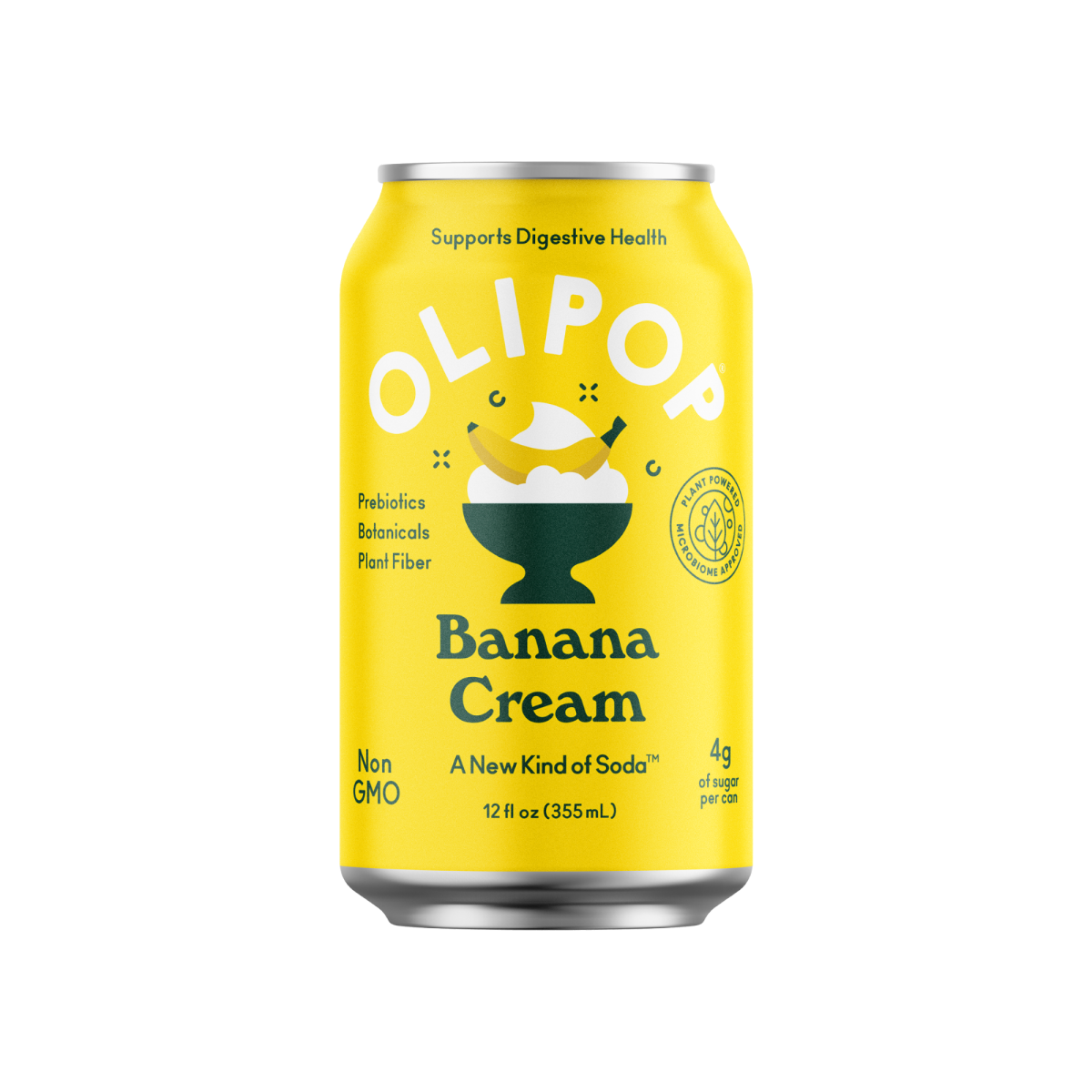 slide 1 of 4, Olipop Banana cream Sparkling Soda- 12 oz, 12 oz