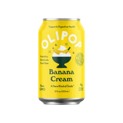 Olipop Banana cream Sparkling Soda- 12 oz