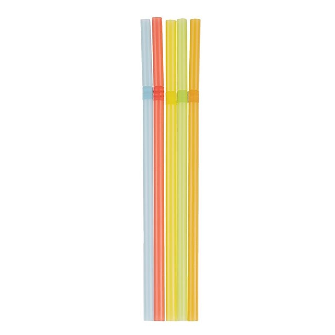 slide 1 of 2, Simply Essential Flexible Plastic Straws, 125 ct