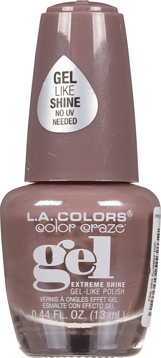 slide 2 of 10, L.A. Colors Color Craze CNL383 Skinny Dip Gel Extreme Shine Nail Polish 0.44 fl oz, 0.44 fl oz