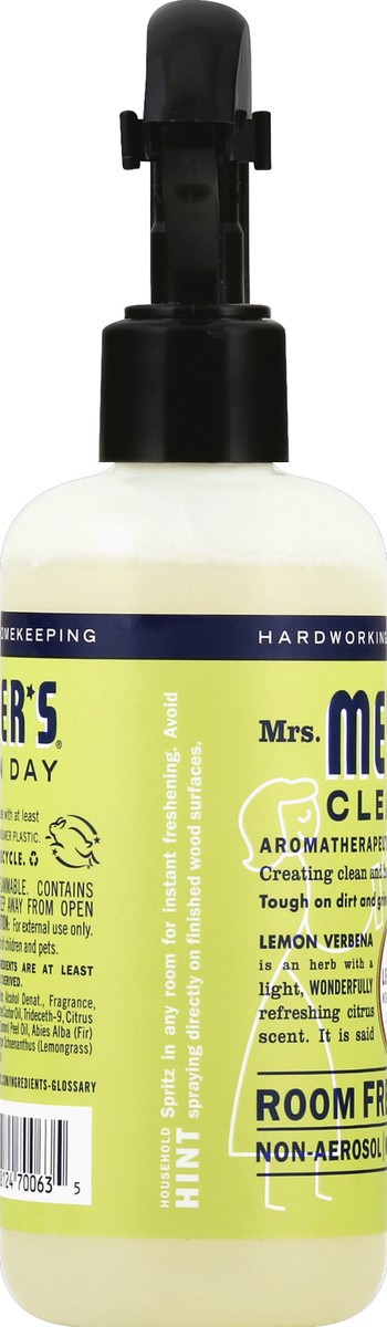 slide 3 of 7, Mrs. Meyer's Clean Day Room Freshener, Lemon Verbena Scent, 8 Ounce Non-Aerosol Spray Bottle, 8 fl oz