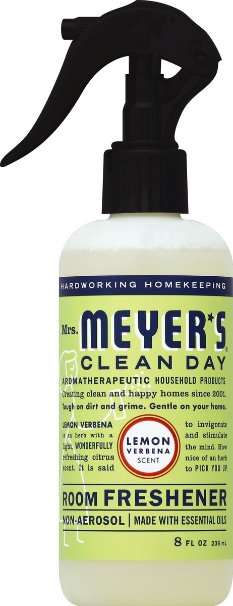 slide 6 of 7, Mrs. Meyer's Clean Day Room Freshener, Lemon Verbena Scent, 8 Ounce Non-Aerosol Spray Bottle, 8 fl oz