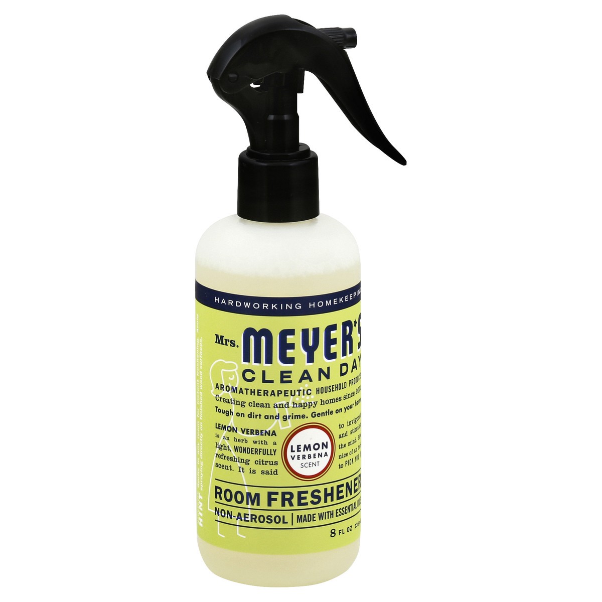 slide 1 of 7, Mrs. Meyer's Clean Day Room Freshener, Lemon Verbena Scent, 8 Ounce Non-Aerosol Spray Bottle, 8 fl oz