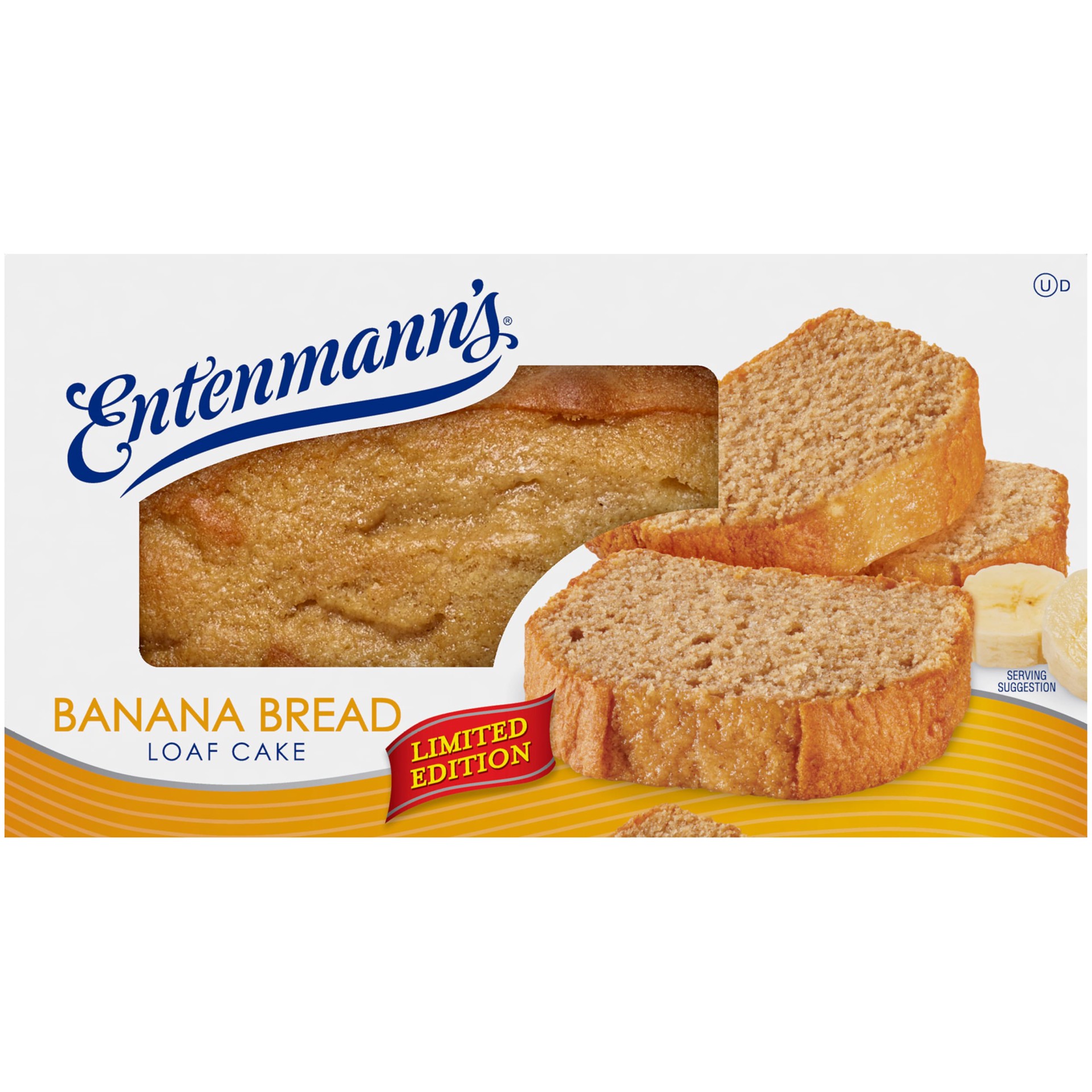 slide 1 of 7, Entenmann's Ent Banana Bread Loaf Cake, 13 oz