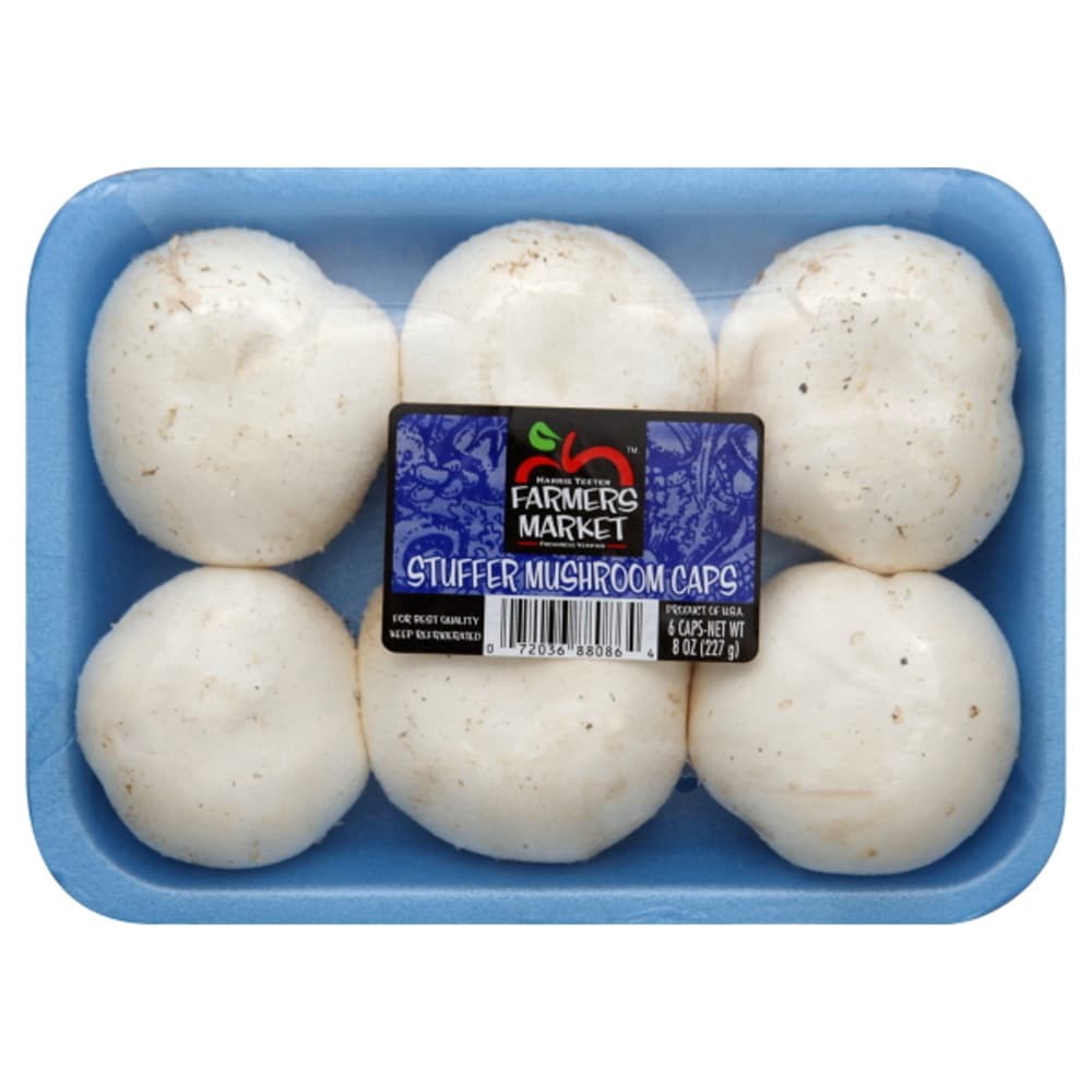 slide 1 of 1, Harris Teeter Farmers Market Mushrooms - Stuffer Caps, 8 oz