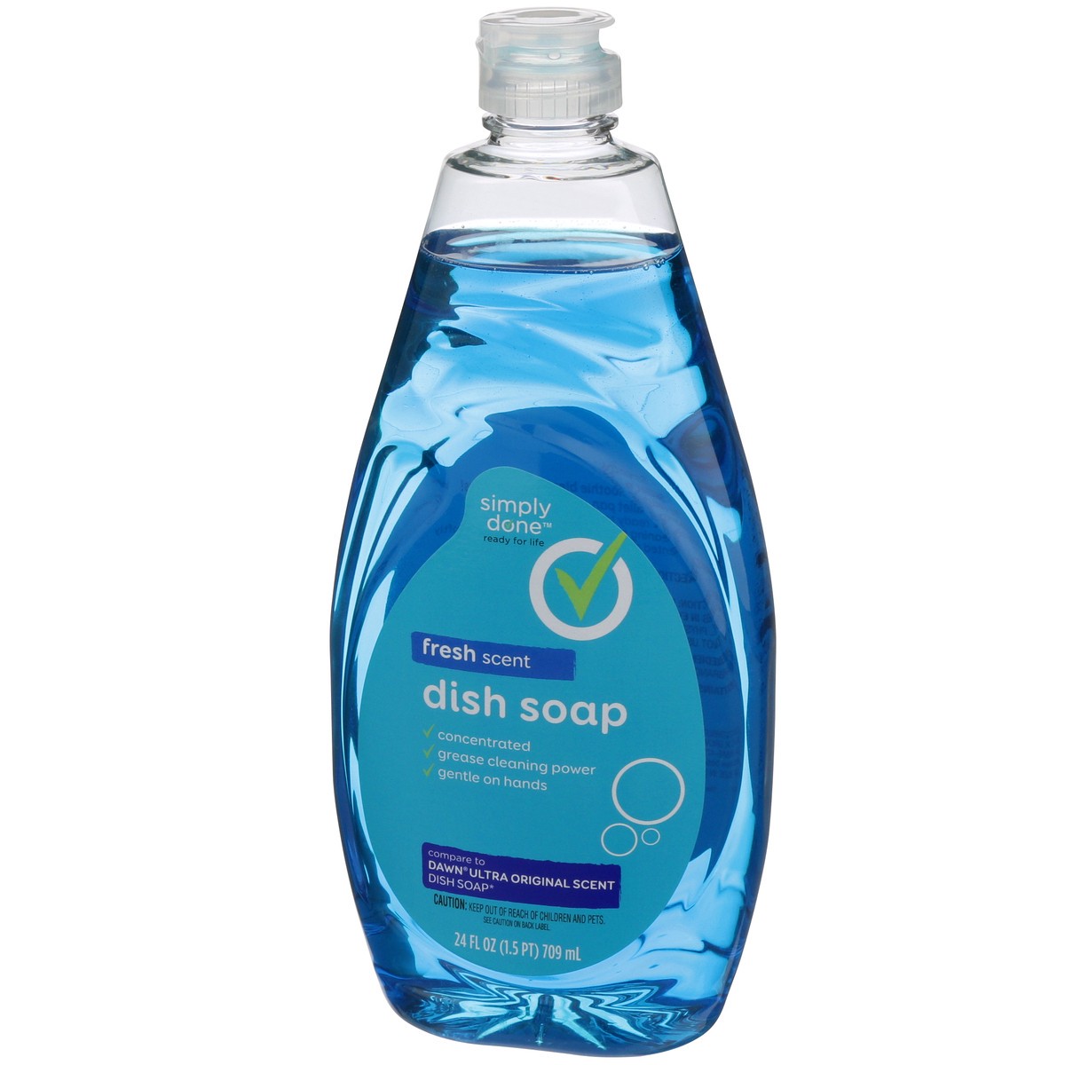 slide 9 of 9, Simply Done Dish Soap, Fresh, 24 fl oz