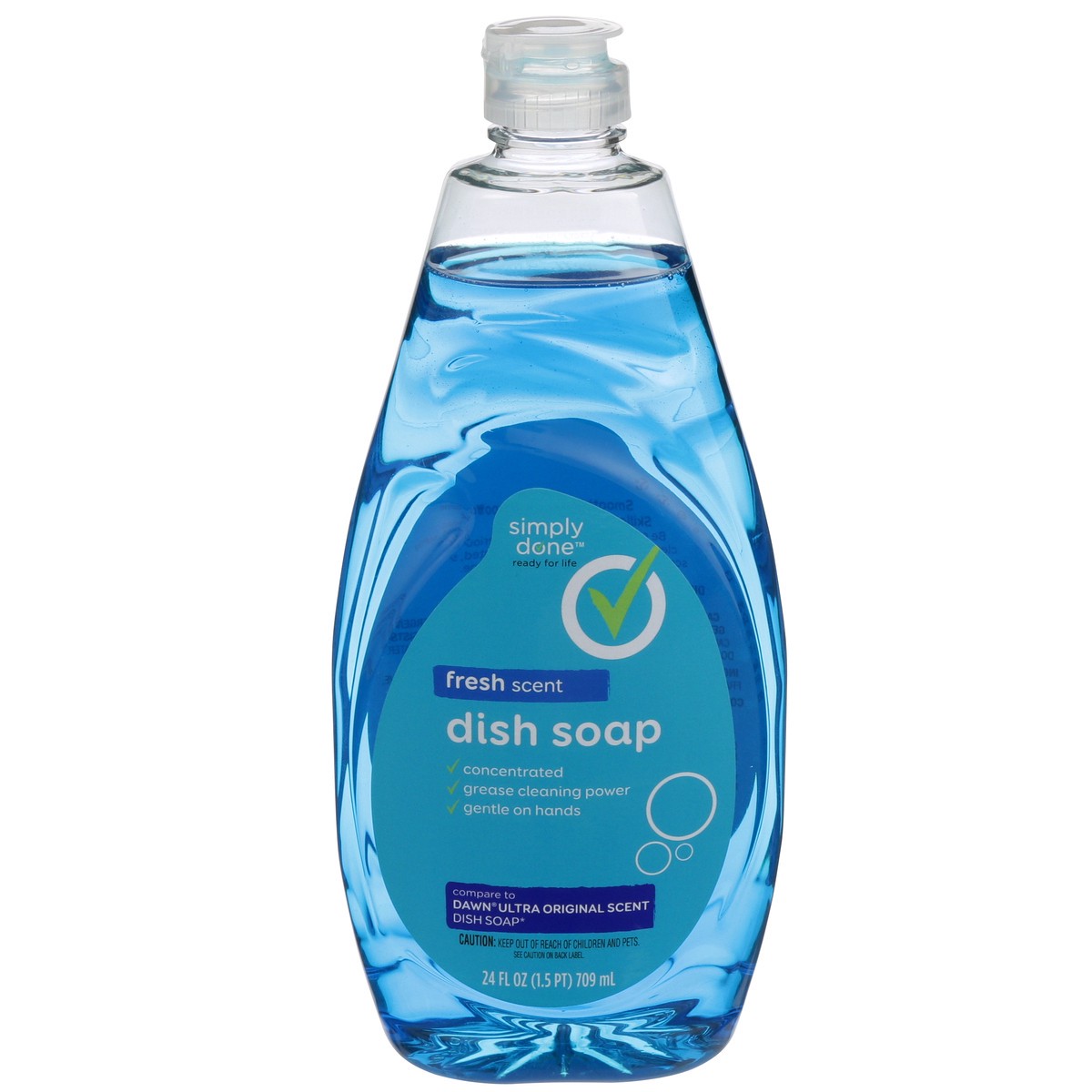 slide 1 of 9, Simply Done Dish Soap, Fresh, 24 fl oz