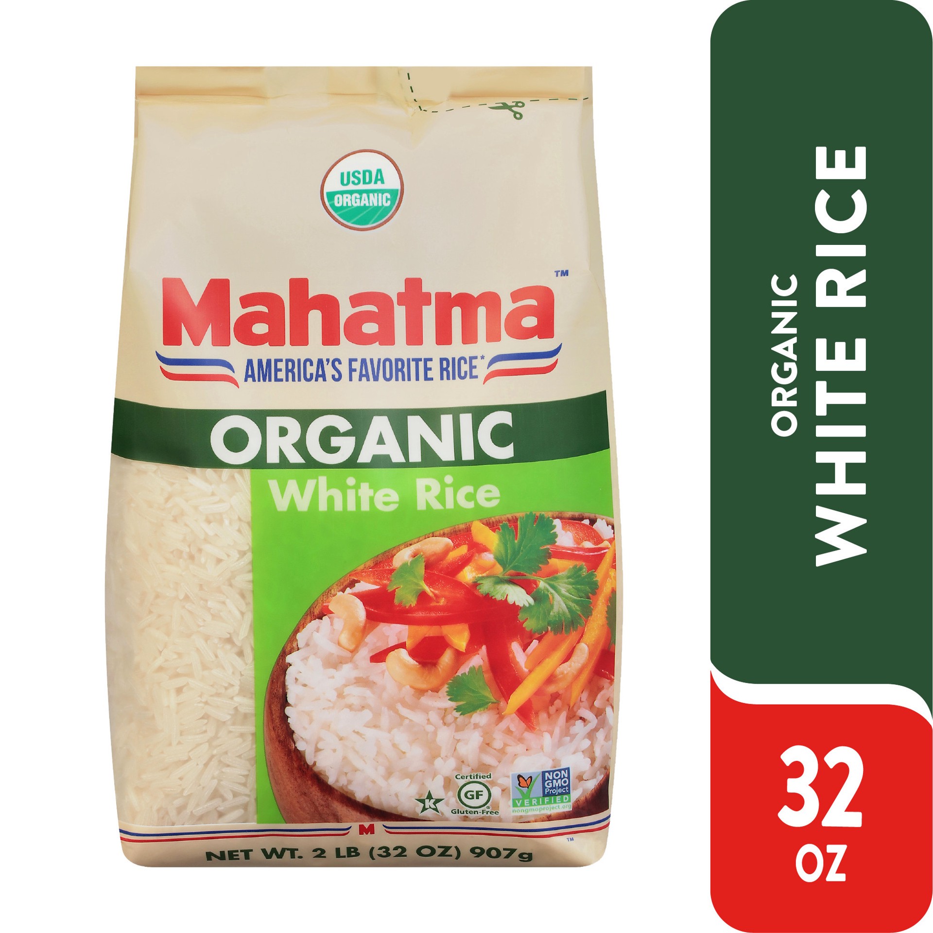 slide 1 of 5, Mahatma White Rice, Organic, 32 oz