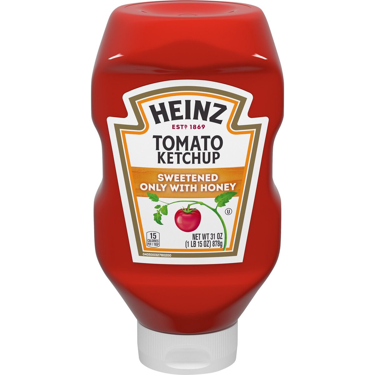 slide 1 of 8, Heinz Tomato Ketchup Sweetened Only with Honey Bottle, 31 oz