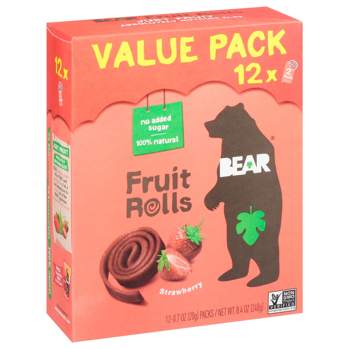 slide 6 of 14, BEAR Strawberry Fruit Rolls Value Pack 12 - 0.7 oz Packs, 8.5 oz