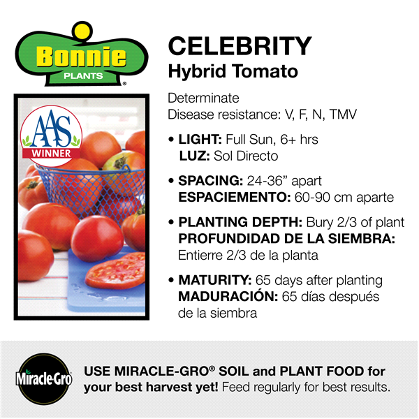 slide 2 of 9, Bonnie Plants  Tomato Celebrity, 19.3 oz