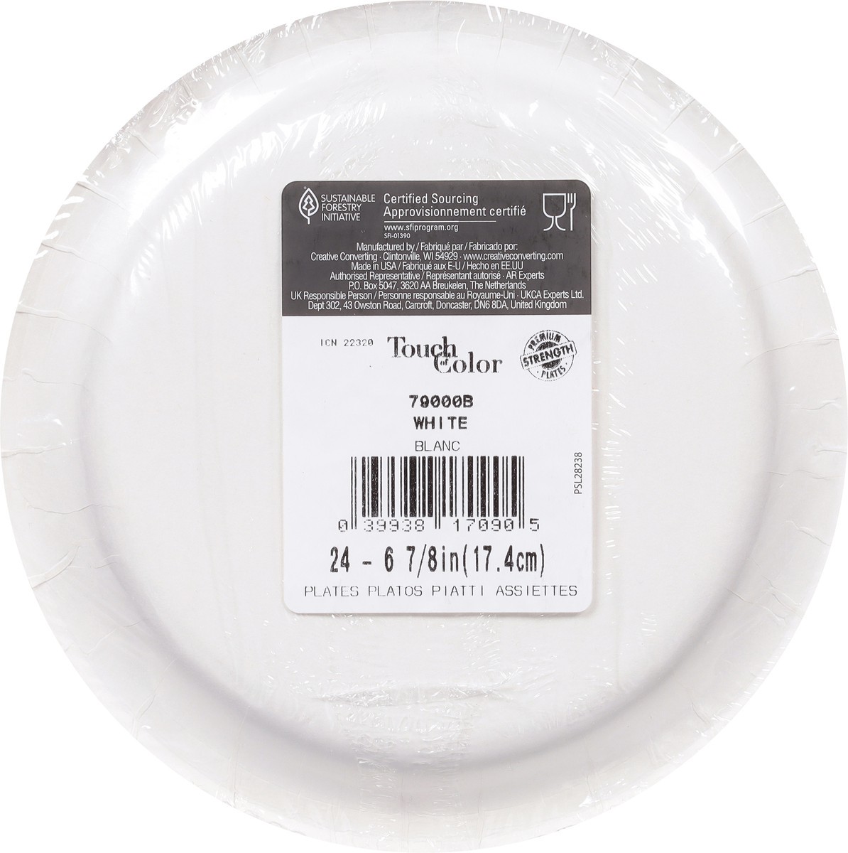 slide 9 of 10, Touch of Color 6.875 Inches White Plates 24 ea, 24 ct